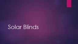 Solar Blinds