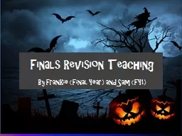 Finals Revision Teaching