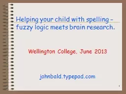 Helping your child with spelling –   fuzzy logic meets br