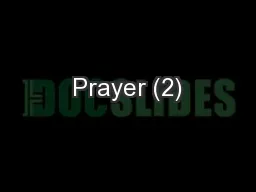 Prayer (2)
