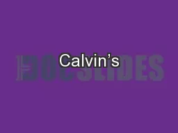 Calvin’s