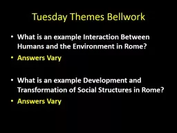 T uesday Themes