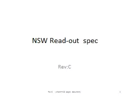 NSW Read-out  spec