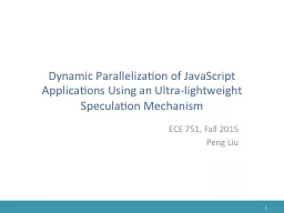 Dynamic Parallelization of JavaScript Applications Using an