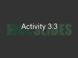 Activity 3.3
