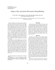 Origin of Eye and Eyelid Movements During Blinking Lo