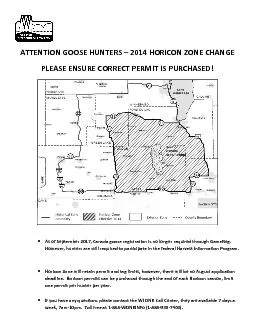 ATTENTION GOOSE HUNTERS   HORICON ZONE CHANGE PLEASE ENSURE CORRECT PERMIT IS PURCHASED