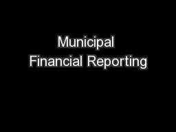 Municipal Financial Reporting