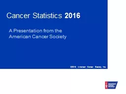 Cancer Statistics