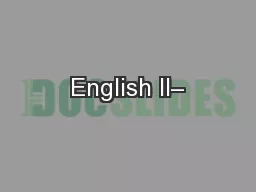 English II–