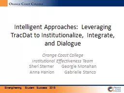 Intelligent Approaches: Leveraging TracDat to Institutional