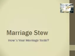 Marriage Stew