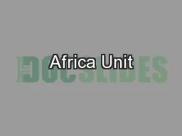 Africa Unit