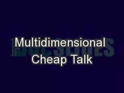 Multidimensional Cheap Talk