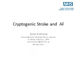 Cryptogenic Stroke and  AF