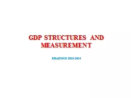 GDP STRUCTURES AND MEASUREMENT