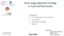 Short range alignment strategy