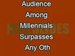 TV’s Average Audience Among Millennials Surpasses Any Oth