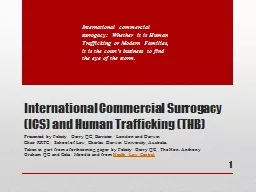 International Commercial Surrogacy (ICS) and Human Traffick