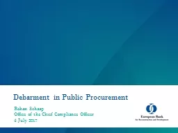 Debarment in Public Procurement