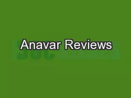 Anavar Reviews