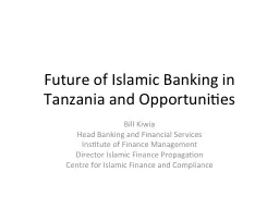 Future of Islamic Banking in Tanzania and