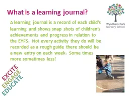 What is a learning journal?