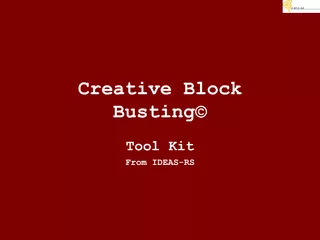 Creative Block Busting Tool Kit From IDEAS RS  Creativ