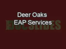 Deer Oaks EAP Services