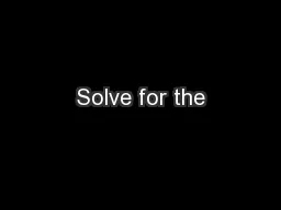 Solve for the