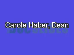 Carole Haber, Dean