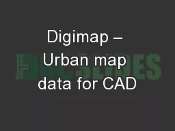 Digimap – Urban map data for CAD