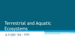 Terrestrial and Aquatic Ecosystems