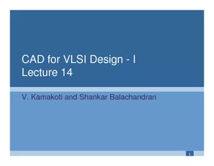 CAD for VLSI Design  I Lecture  V