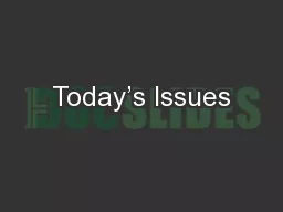 Today’s Issues