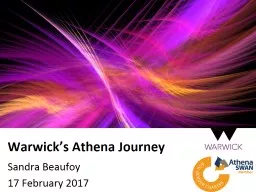 Warwick’s Athena Journey