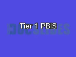 Tier 1 PBIS