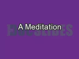 A Meditation