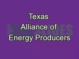 Texas Alliance of Energy Producers