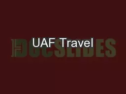 UAF Travel