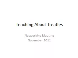 Teaching About Treaties