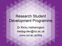 Research Student Development Programme