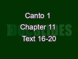 Canto 1 Chapter 11 Text 16-20