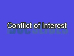 Conflict of Interest