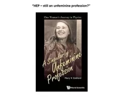 “HEP – still an unfeminine profession