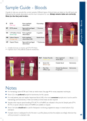 Sample Guide  Bloods Sample Guide  Bloods Notes E EDT
