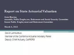 Report on State Actuarial Valuation