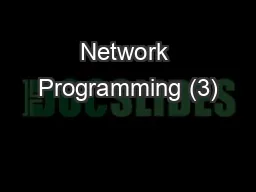Network Programming (3)