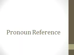 Pronoun Reference