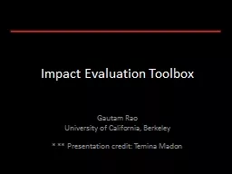Impact Evaluation Toolbox
